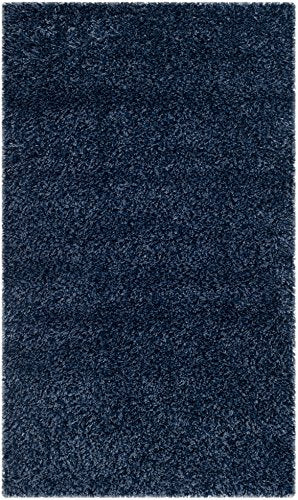 SAFAVIEH California Shag Collection Accent Rug - 2' x 3', Navy, Non-Shedding & Easy to Clean, Ultra Plush Thick Pile, Ideal for Living Room, Bedroom, Dining Space (SG151-7070) - color: Navy, size: 2' x 3' (Rectangular)