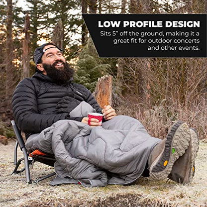 Cascade Mountain Tech Folding Camp Chair for Camping, Beach, Picnic, Barbqeues, Sporting Events with Carry Bag - color: Orange