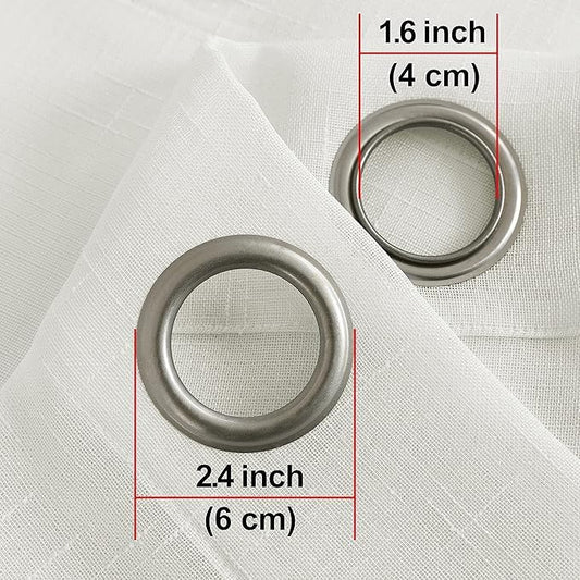 Sheer Curtains Faux Linen Semi Voile Light Filtering Drapes Pair for Bedroom Living Room, Set of 2 Grommet Top Window Curtain Panels (54 x 95 Inch,White) - color: White, size: 54"W x 95"L (Pack of 2)