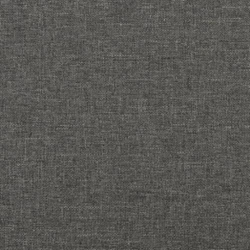 Full Size Bed Frame Upholstered Platform Bed, Dark Gray Polyester Fabric, Modern Low Profile Mattress Foundation with Durable Wood Slats Support - size: Full Bed