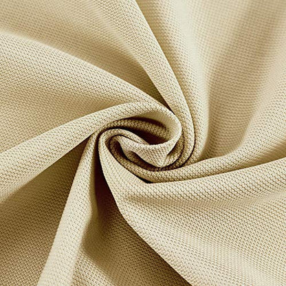 TWOPAGES 5ft Wide x 7ft Tall Room Divider Privacy Cubicle Curtain with Grommet Top (1 Panel,Soyabean) - color: Soyabean, size: 60"W x 84"L (Pack of 1)