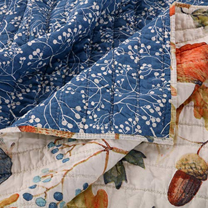 Greenland Home Willow Novelty Forest Animals Reversible Quilt Set, 3-Piece Full/Queen, Natural - color: Natural, size: 3-Piece Full/Queen