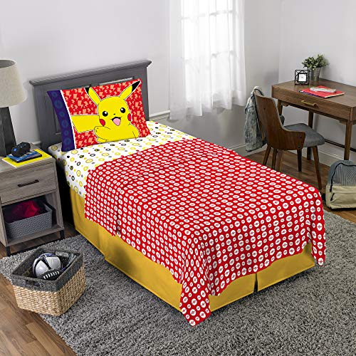 Franco Kids Bedding Super Soft Sheet Set, Twin, Pokemon - color: Pokemon, size: Twin