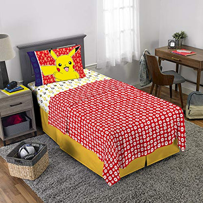 Franco Kids Bedding Super Soft Sheet Set, Twin, Pokemon - color: Pokemon, size: Twin