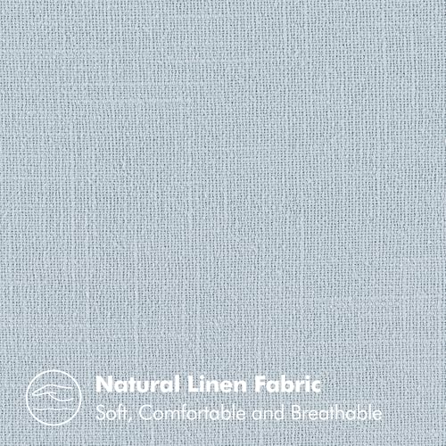 MIULEE 장식용 리넨 요추 베개 커버 30.5x50.8cm 라이트 블루 | Boho Farmhouse 소파 침대용 롱 스로우 베개, 액센트 코스탈 모던 베개 커버 1팩, 소파 거실 홈 데코 - color: 라이트 블루, size: 20" x 12" (Pack of 1)