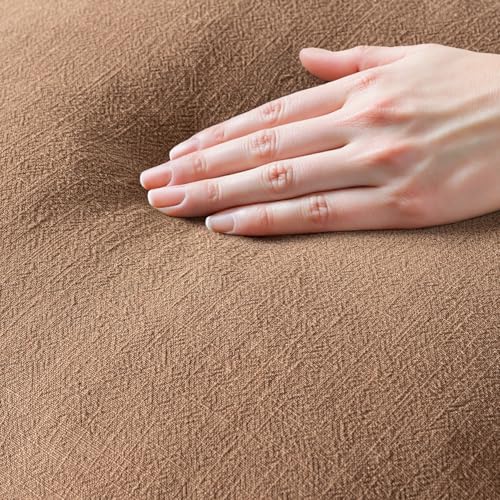 MIULEE Boho Linen Fringe Decorative Fall Throw Pillow Covers Brown 18x18 | Set of 2, Cottagecore Decor, Boho Farmhouse Neutral Pillow Covers, Rustic Fall Couch Cushion Cases for Sofa Bed Living Room - color: Brown, size: 18" x 18" (Pack of 2)