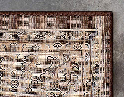 Unique Loom Sialk Hill Collection Area Rug - Washington (2' 2" x 3' 1" Rectangle, Brown/ Black) - color: Brown/Black, size: 2'2" x 3'1" (Rectangular)