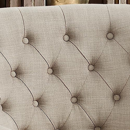 Rosevera Sausalito Accent Chair, Arm Chair, Reading Chair, Comfy Chair, Mid-Century Modern Chair with Ottoman, Lounge Chair with Ottoman for Living Room, Bedroom, Small Space, Apartment, Studio - color: Polyester Sand With Ottoman