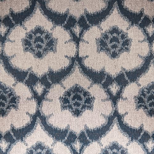 Spatial Order 24" Dinah Collection Storage Ottoman - Blue Medallion Print - color: Blue Medallion Print