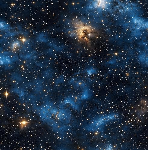 Dark Starry Sky Wallpaper Peel and Stick 17.5"x 118",Black/Blue | Self Adhesive/Removable/Waterproof/Thick Vinyl Contact Paper for Bathroom Bedroom Shelf Cabinet Drawer,Prepasted,Easy Peel - color: Black/Blue, size: 17.5" x 118"