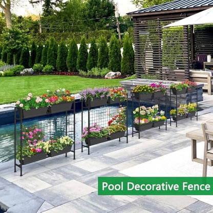 ETELI Vertical Garden Planter Raised Garden Beds with Legs Elevated Garden Planter Boxes with Legs Trellis Patio Balcony Herb Garden Planters Beds Outdoor for Flowers Vegetables, Gray - color: Gray