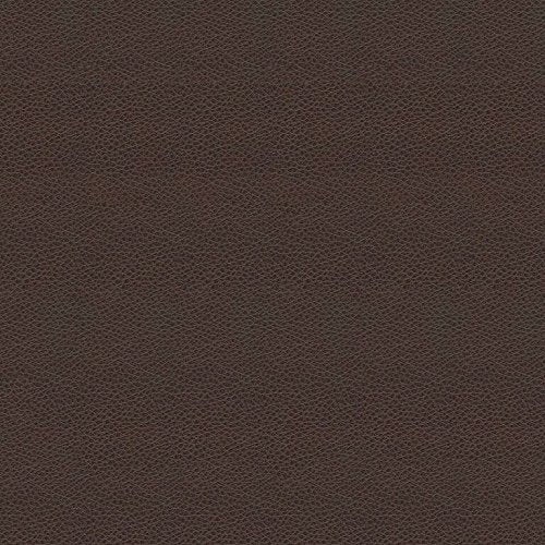 HomePop 24" Round Leatherette Storage Ottoman - Chocolate Brown - color: Brown Faux Leather