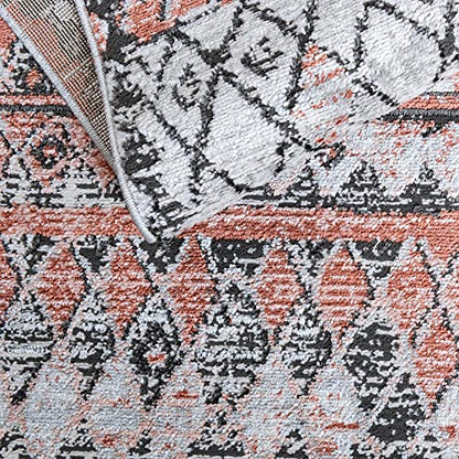 Rugs.com Leipzig Collection Area Rug – 2' x 3' Salmon Low-Pile Rug Perfect for Entryways, Kitchens, Breakfast Nooks, Accent Pieces - color: Salmon, size: 2 x 3 feet Rectangular