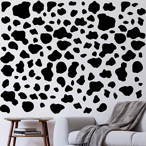 AOWDIAO 280 Pieces Cow Print Stickers Peel and Stick Vinyl Decals for Wall, Car, Laptop, Water Bottle & Home Decor - style: Cow Print
