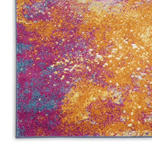 Nourison Home Passion Sunburst 1'10'' x 6' Area-Rug, Modern, Abstract, Easy-Cleaning, Non Shedding, Bed Room, Living Room, Dining Room, Kitchen, (6' Runner) - color: Sunburst, size: 1'10" x 6' (Runner)