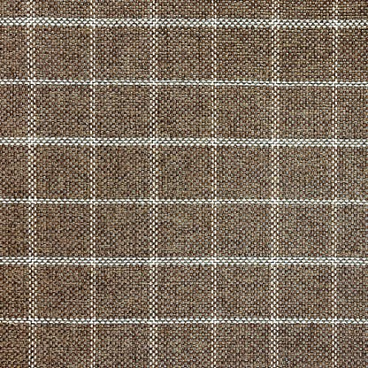 HomePop 18" Classic Square Storage Ottoman - Brown Windowpane - color: Brown Window Pane Fabric