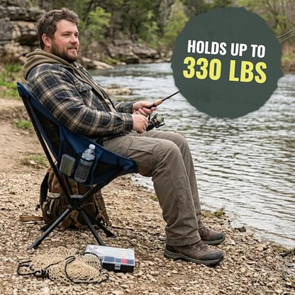 360 Swivel Camping Chair, Folding Portable Outdoor Camp Chair | A 360-degree swivel camping chair that turns to face the action, then folds down compact to carry anywhere.