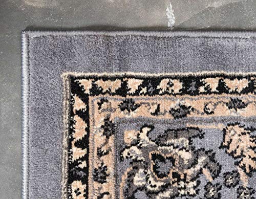 Unique Loom Sialk Hill Collection Area Rug - Washington (2' 2" x 3' 1" Rectangle, Gray/ Black) - color: Gray/Black, size: 2'2" x 3'1" (Rectangular)