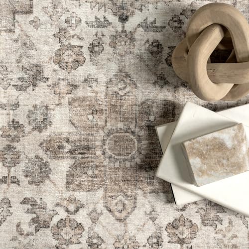 nuLOOM Davi Stone Medallion Washable Area Rug, 3' x 5' - color: Davi Stone, size: 3' x 5' (Rectangular)