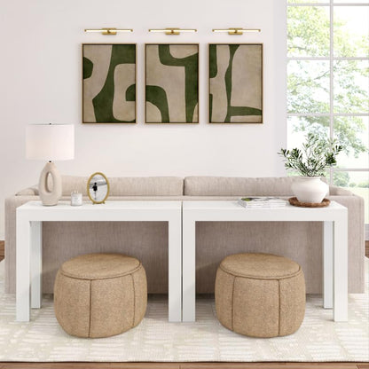 Plank+Beam Modern Console Table, 46 Inch, White | Non-Toxic Finishes, Versatile Design, Modern Design, Easy Assembly, Modern Style, Quick Setup, Solid Wood - color: White, size: 46 Inch