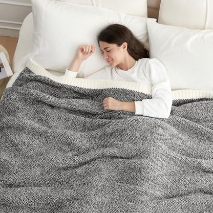 Snuggle Sac Soft Warm Bed Blanket Oversized Twin XL 66x90“, Super Soft Warm Blankets for Bed, Living Room, Luxurious Microfiber Blanket Dupes, Heather Black, 66x90 inches - color: Heather Black, size: Twin-XL (66"x90")