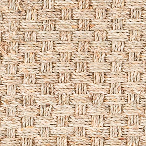 SAFAVIEH Area Rug 3' Round - Natural Fiber Collection - Natural & Beige, Seagrass, Basketweave Pattern with Border (NF114A) - color: Natural/Beige, size: 3' (Round)
