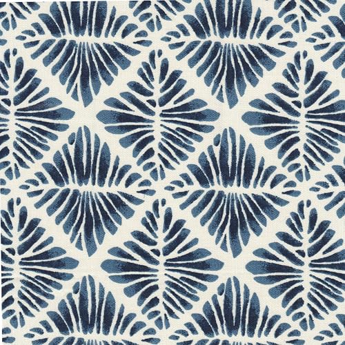 HomePop 22" Modern Rectangular Storage Ottoman - Blue Geometric Pattern - color: Blue Geometric Pattern