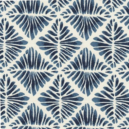HomePop 22" Modern Rectangular Storage Ottoman - Blue Geometric Pattern - color: Blue Geometric Pattern