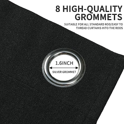 Joydeco Blackout Curtains 120 Inches Long 2 Panels Burg, Room Darkening Curtains for Bedroom, 100% Black Out Textured Thermal Drapes Privacy Protection 2 Panels Set(W52 x L120 Inch, Charcoal Grey) - color: Charcoal Grey, size: 52"W x 120"L (Pack of 2)