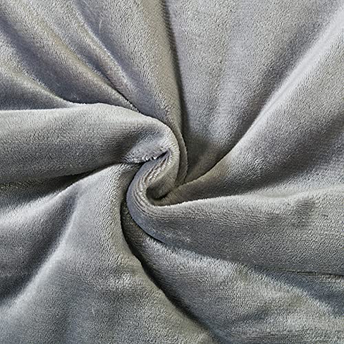 Sherpa Fleece Throw Blanket, Grey, 50x60 inches | Double-Sided Super Soft Luxurious Plush Blanket Throw Size - color: Gray, size: 50"×60"