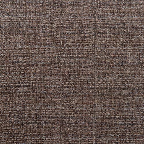 SIMPLIHOME Milltown 44" Wide Tweed Look Rectangle Ottoman in Mink Brown | Contemporary upholstered ottoman bench with a cushioned seat for bedroom seating; fully assembled footstool or footrest. - color: Mink Brown, style: Large Ottoman Bench