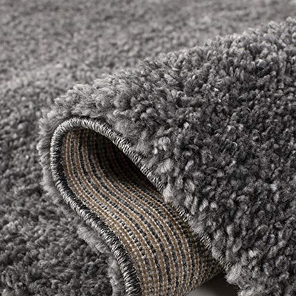 SAFAVIEH August Shag Collection Accent Rug - 2'3" x 4', Grey, Solid Design, Non-Shedding & Easy Care, 1.2-inch Thick Ideal for High Traffic Areas in Entryway, Living Room, Bedroom (AUG900F) - color: Grey, size: 2'3" x 4' (Rectangular)