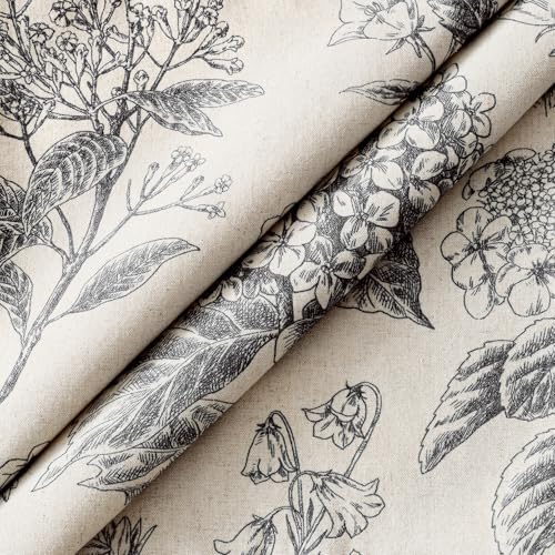 Set of 2 Decorative Floral Pillow Covers 18x18 Inch Black | Neutral Hydrangea Print, Boho Vintage Throw Cushion Covers, Cottagecore Home Decor, for Sofa Couch Porch Bedroom Living Room - color: Black, size: 18" x 18" (Pack of 2)