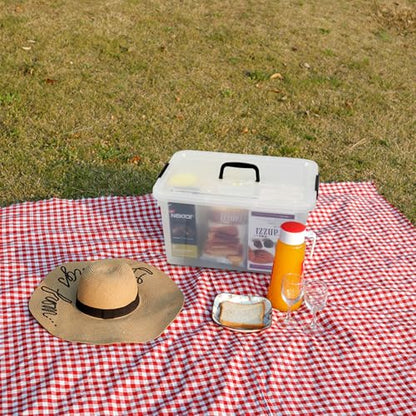 4-Pack 17.5 Quart Clear Storage Box, Plastic Storage Bins with Lids | Stackable Plastic Storage Boxes, Clear Organizer Totes for Closet, Pantry, Garage, Durable Latching Lids - size: 17.5 quart