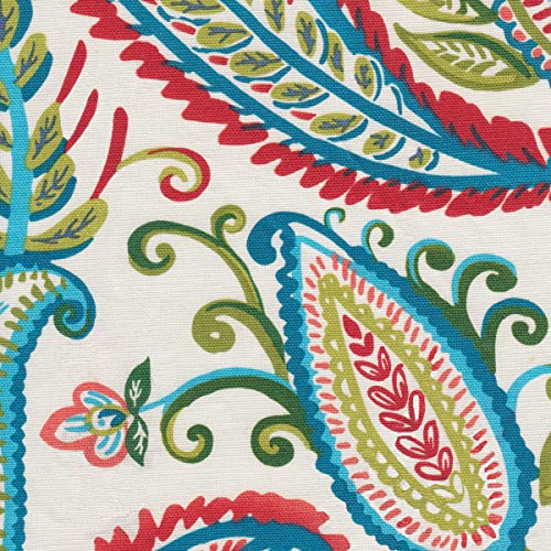 HomePop 24" Large Round Storage Ottoman - Bold Paisley - color: Bold Paisley