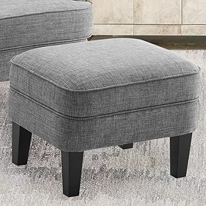Rosevara Atlas Accent Chairs for Living Room & Bedroom, Comfy Polyester Gray Chairs - color: Polyester Gray