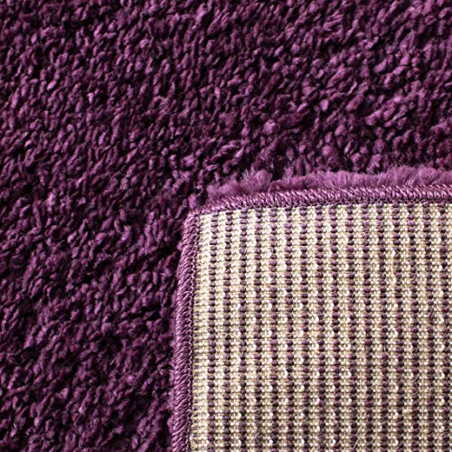 SAFAVIEH August Shag Collection Accent Rug - 2'3" x 4', Purple, Solid Design, Non-Shedding & Easy Care, 1.2-inch Thick Ideal for High Traffic Areas in Entryway, Living Room, Bedroom (AUG900W) - color: Purple, size: 2'3" x 4' (Rectangular)