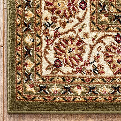 Well Woven Barclay Collection Sarouk Green 2x4 Area Rug - for Entryways, Small Bedrooms, Living Rooms - color: Green, size: 2'3" x 3'11" (Rectangular)