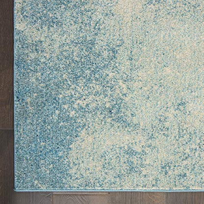 Nourison Home Passion Navy/Light Blue 3'9'' x 5'9'' Area-Rug, Modern, Abstract, Easy-Cleaning, Non Shedding, Bed Room, Living Room, Dining Room, Kitchen, (4' x 6') - color: Navy Light Blue, size: 3'9" x 5'9" (Rectangular)