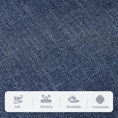 HUIMO Accent Chair, Tufted Upholstered Club Chair, Indigo Blue | Tufted upholstered club chair with lumbar pillow and solid wood legs. Suitable for living rooms, bedrooms, and reading nooks. - color: Blue