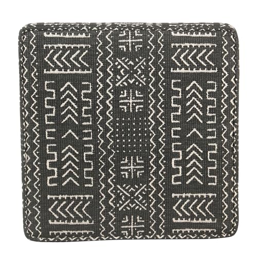 HomePop 18" Classic Square Storage Ottoman - Onyx - color: Onyx