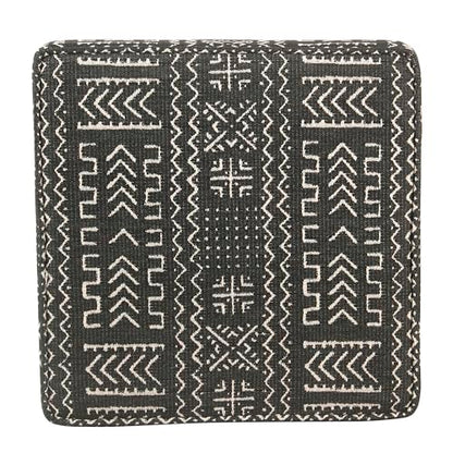 HomePop 18" Classic Square Storage Ottoman - Onyx - color: Onyx