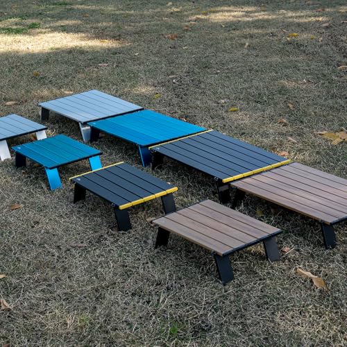 Ultralight Compact Mini Folding Alu. Table (Silver - S) | with Carry Bag, for Camping Backpacking Hiking Beach Picnic - color: Silver, size: Small