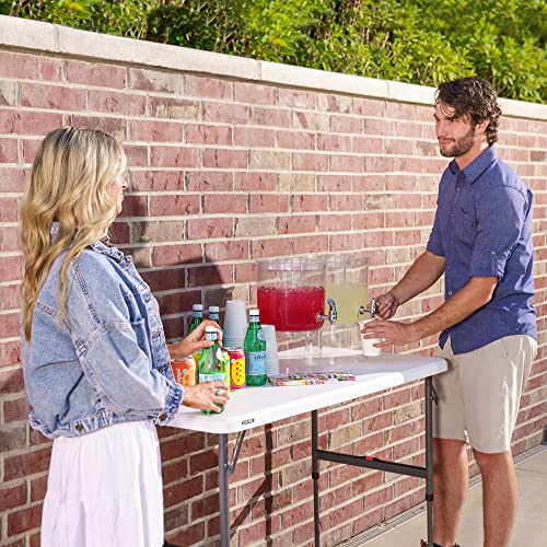 LIFETIME Height Adjustable Folding Table, 4 Foot