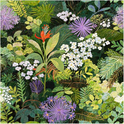Peel and Stick Wallpaper Floral Renter Friendly Wallpaper | Stick On Removable Boho Leaf Contact Paper Tropical Rainforest Wallpaper for Kitchen Wall Decor,17.5 x 118 in