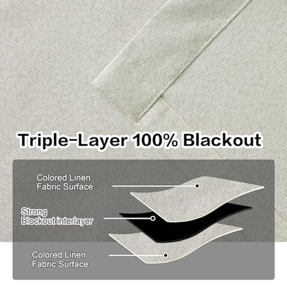 Beige Pinch Pleated Full Blackout Curtains 84 Inches Long 1 Panel | Lightweight, Linen Blended, Extra Wide, Living Room Bedroom, Thermal Insulated Drapes, Noise Reduction, Hooks, 60"Wx84"L - color: Beige, size: 60"W x 84"L (Pack of 1)