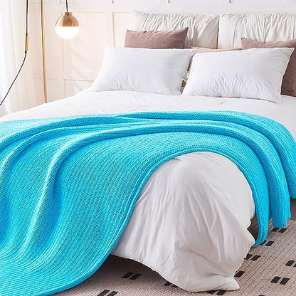 L'AGRATY Knitted Weighted Blanket - 48"x72" 12lbs Cooling Chunky Knit Heavy Blanket for Adults Braided Crochet Throw Thick Cable Yarn Knit Decorative No Beads Evenly Weighted Machine Washable | No Beads Evenly Weighted Machine Washable Chunky Braided Croc