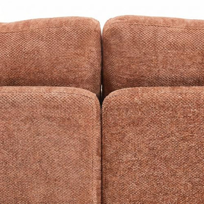 HNY 56.5" Modern Loveseat Sofa, Brown | 2-Seat Button Tufted Love Seat, Deep Seat Chenille Fabric With Pillow, Small Couch for Bedroom, Apartment, Home Furniture - color: Brown, size: Loveseat