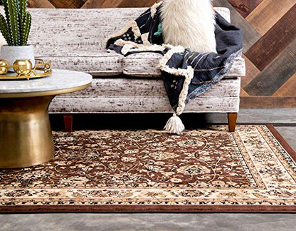 Unique Loom Sialk Hill Collection Area Rug - Washington (2' 2" x 3' 1" Rectangle, Brown/ Black) - color: Brown/Black, size: 2'2" x 3'1" (Rectangular)