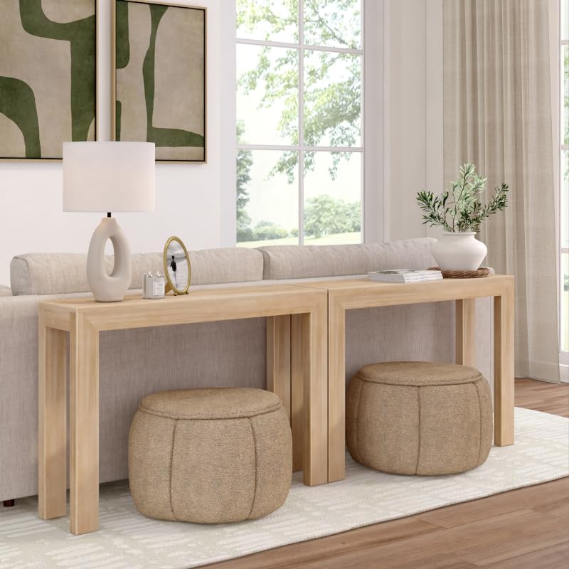 Plank+Beam Modern Console Table, 46 Inch, Blonde | Non-Toxic Finishes, Versatile Design, Modern Design, Easy Assembly, Modern Style, Quick Setup, Solid Wood - color: Blonde, size: 46 Inch